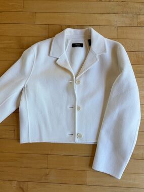 Theory Cropped Wool & Cashmere Blazer
